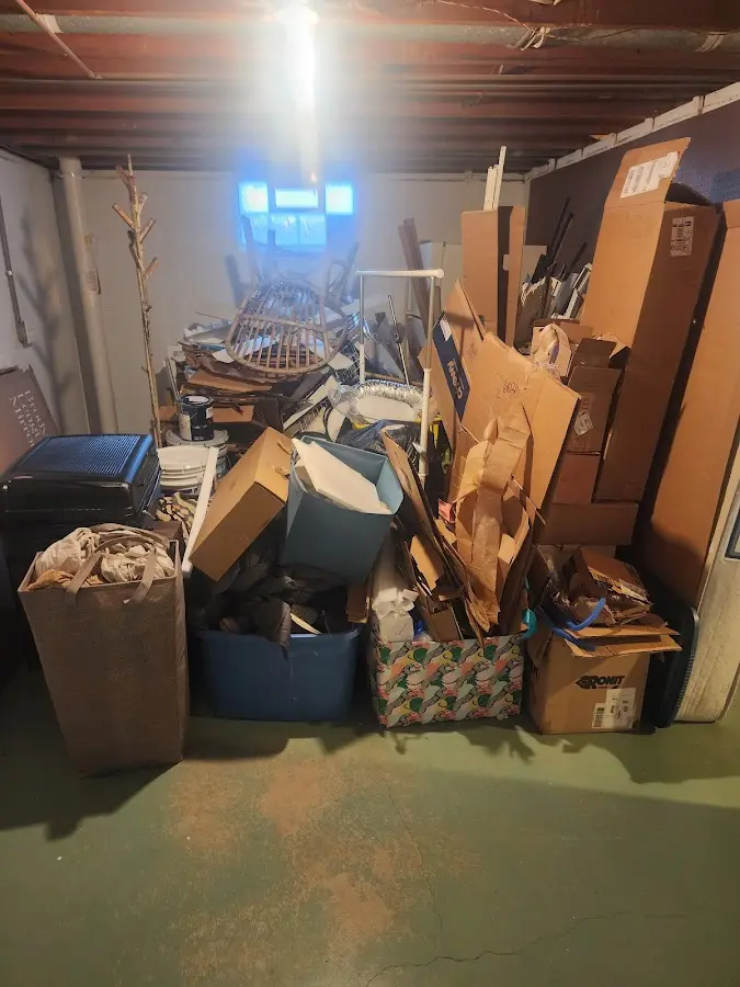 Roll-off dumpster container at job site for Cleanout Dumpster Rental in Birmingham